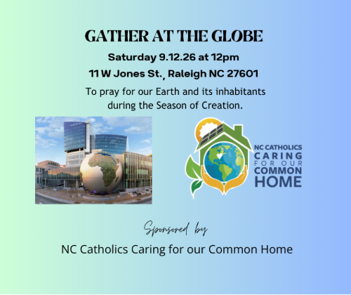 Gather at the Globe September 12 at 12 pm at 11 W Jones St., Raleigh, NC 27601
